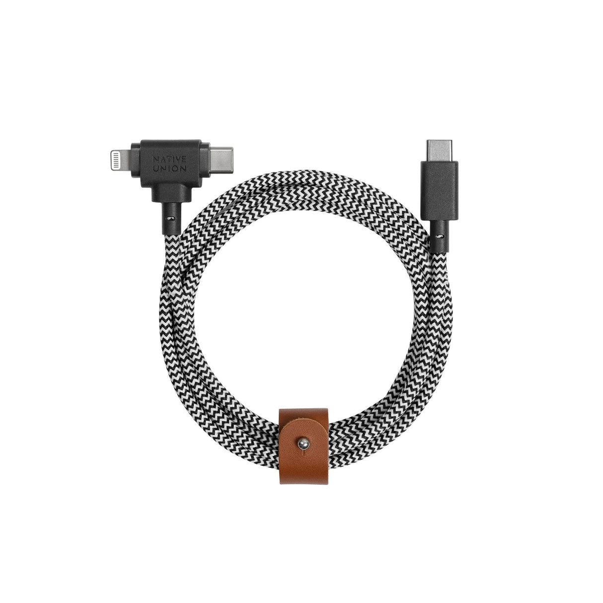 EAN 4895200448556 - Native Union Belt Cable Duo cable USB 1,5 m USB C USB C/Lightning Negro, Blanco imagen 1
