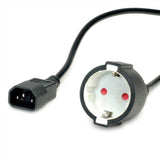 Value Netzcable, C14 Auf Cee7 3, Max. 10a (2300w), Nur Fr Verwendung An Usv, Schwarz, 0,3 M