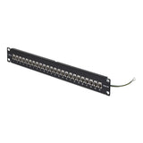 Startech.Com Startech - Durchgangspatchpanel - Con Gestión De Cables-Barra, Inline-Acoplamientos - Rack Montable - Cat 6a - Stp - Rj-45 X 24 - Negro & Plateado - 1u - 48.3 Cm (19")
