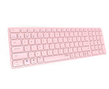 Teclado Rapoo Wireless Y Bluetooth E9700m Portugues 2.4ghz Bt 3.0 5.0 Diseã±O Ultrafino Bateria Rosa Base Aluminio Multi Mode