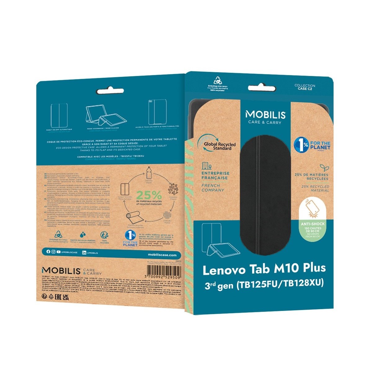 Mobilis 068013 Funda Para Tablet Tb125fu, Tb128xu  (10.6") Libro Negro