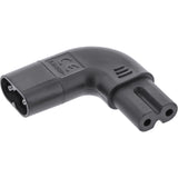 Adaptador De Alimentación Inline Iec 60320 C8 / C7, Ángulo Izquierdo/Derecho 2 Pines
