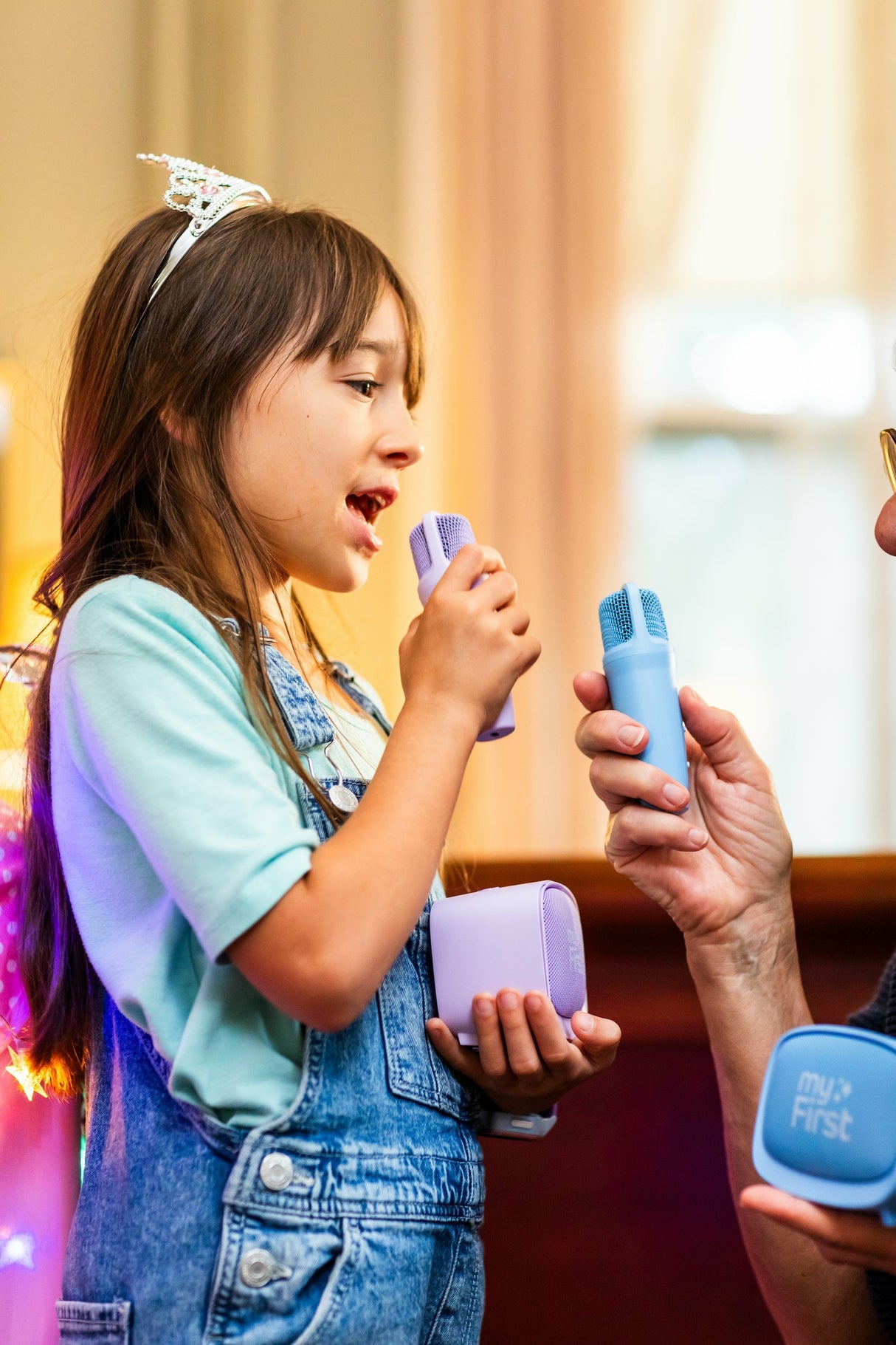 Altavoz Bluetooth Myfirst Voice 2  Microfono Individual - Mp3 - Efectos Vocales - Rosa