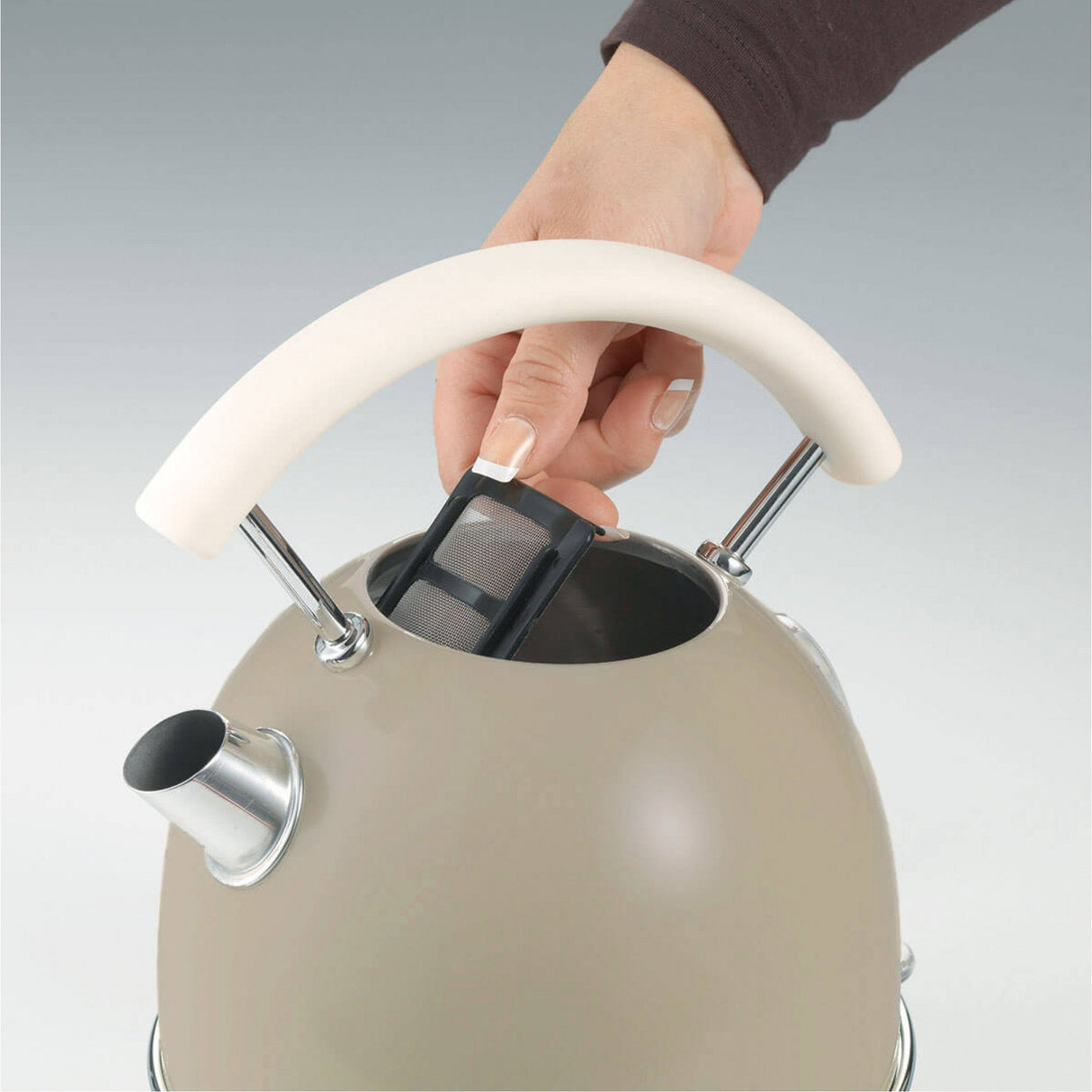 Hervidor De Agua Ariete Vintage Beige2000w1.7lboquilla De Precisiónfiltro Antical Extraiblebase 360º