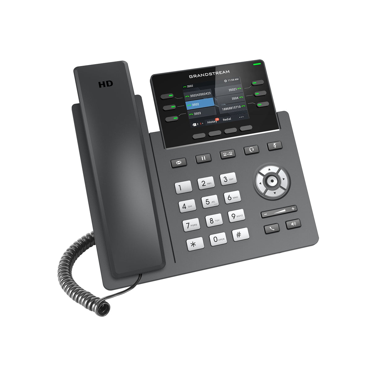 Grandstream Grp2613 [Telefono Voip - 3 Cuentas Sip, Audio Hd, 24 Prog.Tl. + 6 Preajustes, 2xlan 1gbps, Poe]