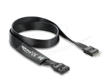 Delock Hd Audio Flachbandcable Mainboard Verlängerungscable 9 Pin Pfostenstecker Zu Pfostenbuchse 50 Cm Schwarz