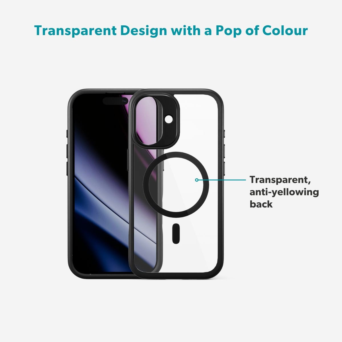 Epico Funda Hero Pro Mag+ Iphone 17 Transparente Con Negro