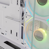 Caja Nox Semitorre Frameless Hummer Signal Argb Blanca Usb Type C