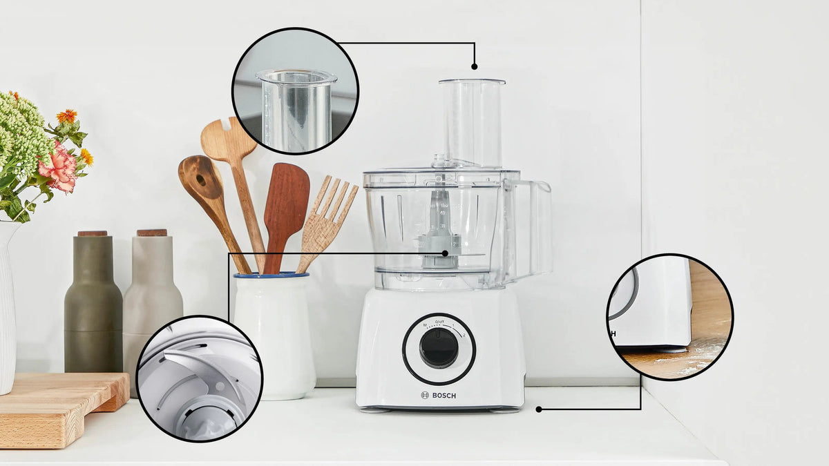 Bosch Mcm3230w Multitalent 3 Food Processor, Power 800 W, Volume 2.3 L, White