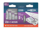 Ansmann 1312-0044, Wiederaufladbarer Batería, Aa, Lithium-Ion (Li-Ion), 1,5 V, 4 Unidades, 2200 Mah
