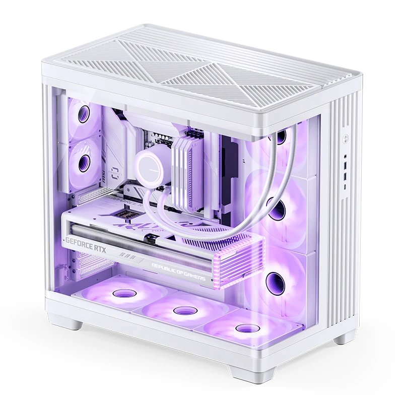 Caja Pc Jonsbo Tk-4 Midi-Tower, Atx, Tempered Glass - Blanco