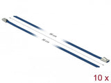 Delock Bridas De Acero Inoxidable L 500 X B 4,6 Mm Azul 10 Piezas