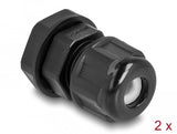 Delock Ex Prensaestopas M12 Negro 2 Piezas