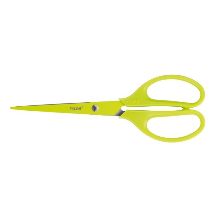 Milan Tijeras Acid Edition 17cm Simétricas Mango De Plástico Amarillo -Blister-
