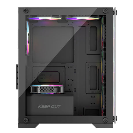 EAN 8435099533375 - KeepOut XC-201 GLASS carcasa de ordenador Negro imagen 3