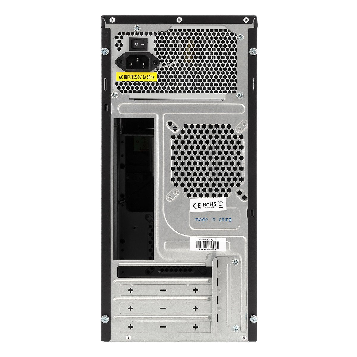 Caja Pc Unykach Micro-Atx Semitorre Dark Shadow 2usb3.0 (Fuente 500w) Negra 52082