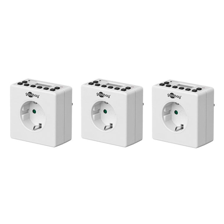 Goobay 55542 Enchufe Inteligente 3600 W Blanco, Temporizador Blanco, Alámbrico, Interior, Blanco, Ip20, Ce, Weee, Gs: Tüv Süd, 3600 W