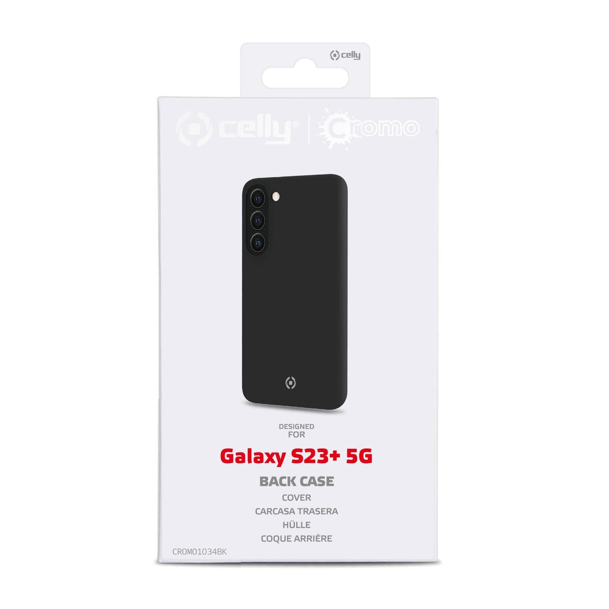 Celly Cromo Funda Para Galaxy S23+ 5g  (6.6") Negro