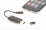 Lector De Tarjetas Externo Ednet 31519 Negro Usb 3.2 Gen 1 (3.1 Gen 1)/Lightning