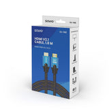 Kabel Hdmi (M) V2.1, 1,8m, 8k, Miedz, Niebiesko-Czarny, Zlote Koncówki, Ethernet/3d, Cl-142