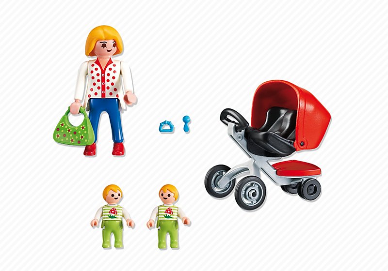 Playmobil Mama Con Carrito De Gemelos