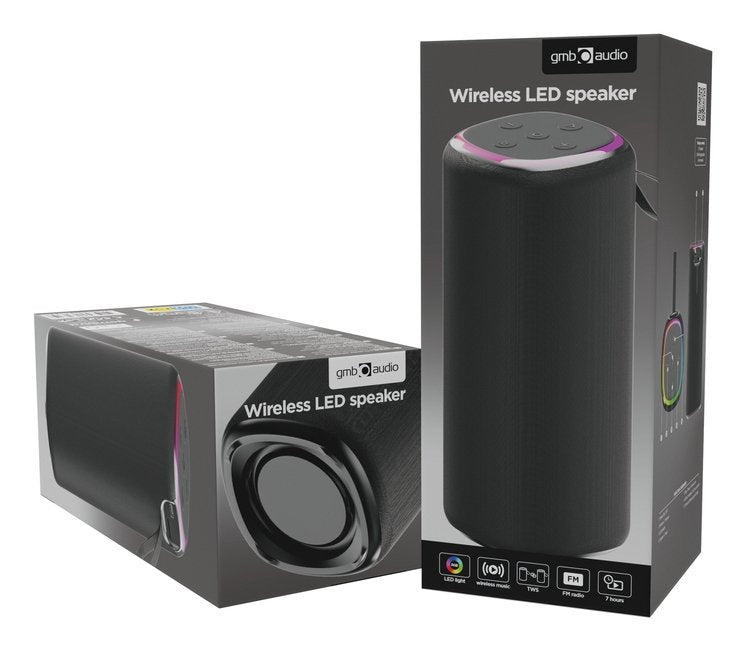 Altavoz Gembird Bt Con Efecto De Luz Led 10w