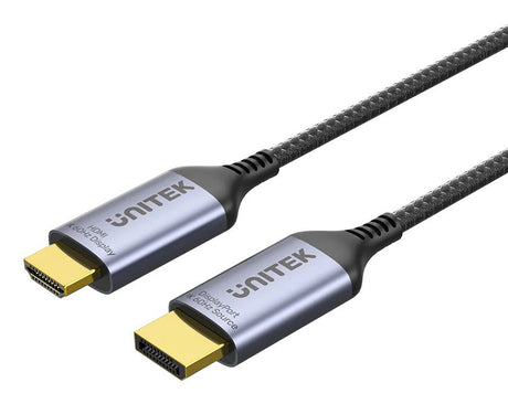 EAN 4894160052230 - UNITEK V1610A01 adaptador de cable de vídeo 1,8 m DisplayPort HDMI Gris Oscuro imagen 1