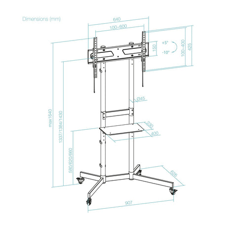 EAN 8433281016989 - TooQ FS1150M-B soporte para TV 177,8 cm (70") imagen 6