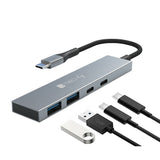 Techly Hub Usb 4p. 2usb 3.2-2usb-C