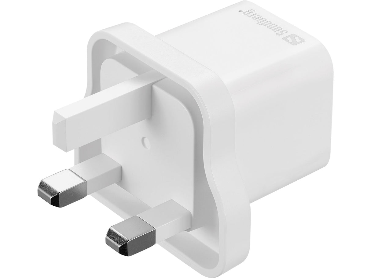 Usb-C Ac 20w Charger Uk +  Lightning 1m Usb-C 20w