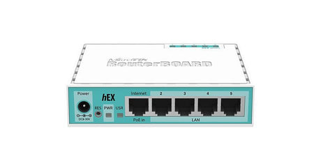 EAN 2502111614452 - Mikrotik RB750GR3 router Gigabit Ethernet Turquesa, Blanco imagen 2