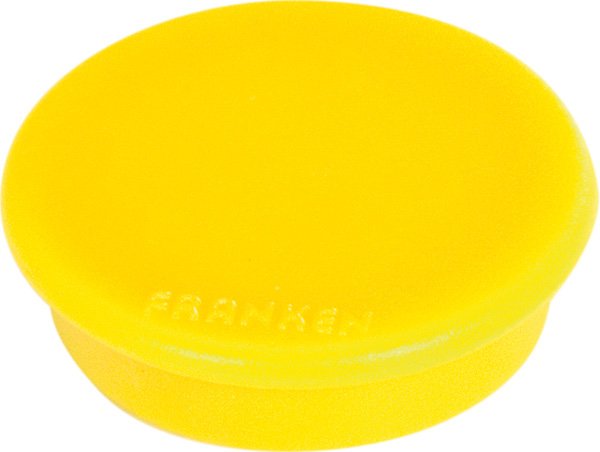 Franken Gmbh Franken - Magnet - 3,2 Cm Diámetro - Amarillo (Paquete De 10)