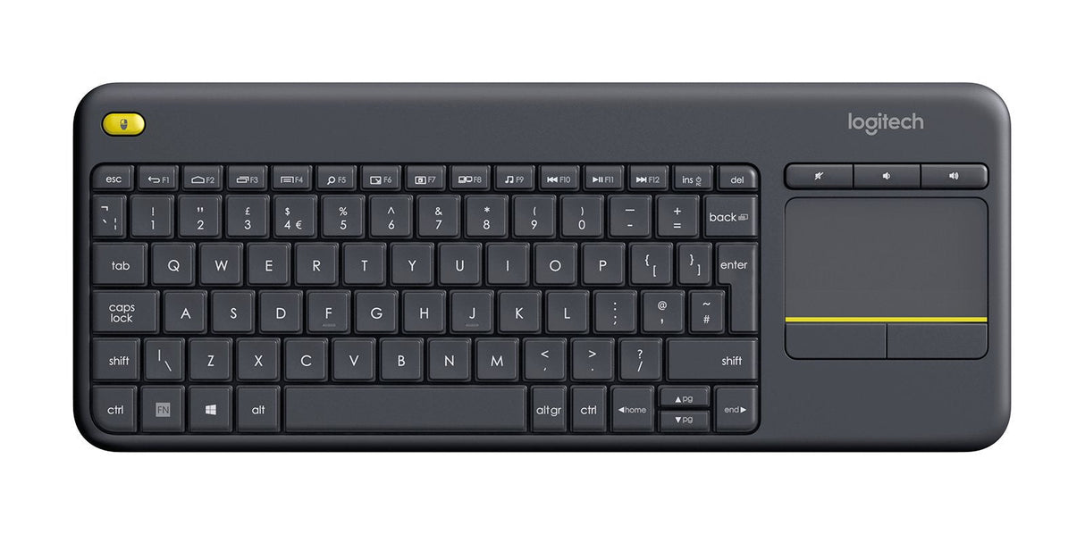 Teclado Suizo Logitech K400 Plus Tv Rf Inalámbrico Qwertz Negro