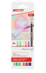 Edding Rotulador Punta De Fibra 1200 Colores Pastel -6ud-