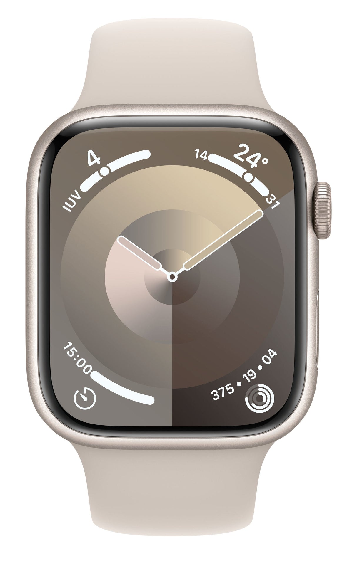 Apple Watch Series 9 Gps 45mm Cellular Caja De Aluminio Blanco Estrella Correa Deportiva Blanco Estrella M L