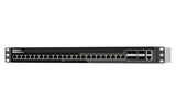Qnap Qsw-M7230-2x4f24t Conmutador 2 X 100 Gigabit Qsfp28 + 4 X 25 Gigabit Sfp28 Montable En Rack Para Qnap Cab-Dac50m-Sfpp Trx-10gitsfpp-Sr Trx-25gsfp28-Sr