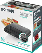 Gorenje Sm703gcb Sandwich Maker, Power 700 W, Black