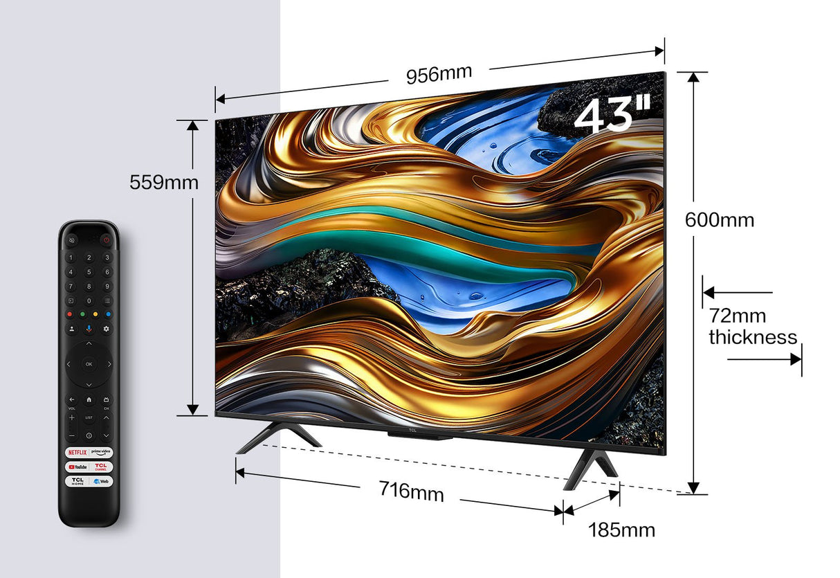 Tcl 43p755 Televisor Smart Tv 43" Direct Led Uhd 4k Hdr