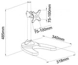 Techly Ica-Lcd 3500 Soporte De Monitor Giratorio Para Lcd De 13-27 Hasta 10kg