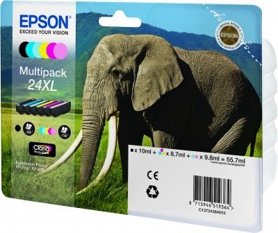 Epson Tinta Bk/C/M/Y/C Claro / M Claro Claria Photo Hd Ink Expression Photo Xp-950 - 24xl (Multipack 6)