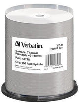 Verbatim 43718 Cd-R 700 Mb Printable Brillante Bobina 100 Pieza(S)