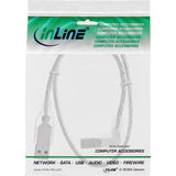 Inline Usb 2.0 Cable En Ángulo Recto Tipo A Macho A B Macho Transparente 0,3 M