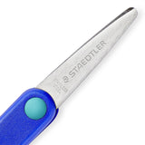 Staedtler Noris 965 Tijera Escolar De Seguridad Zurdos - Agarre Ergonomico Suave - Cuchillas Romas - Longitud 14cm