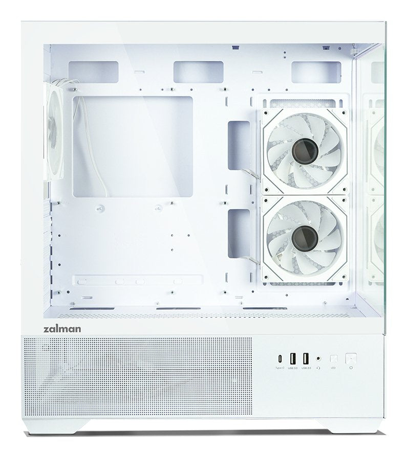 Caja Pc Zalman Chronix Atx 3 Xvent 120mm Argb 1xusb 3.0 Blanco S/N Fuente