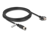 Delock M12 Cable D-Kodiert 4 Pin Hembra A Rj45 Macho Cat.5e Ftp 3 M Negro