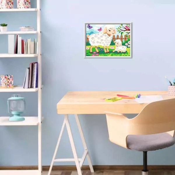 Pintura De Ravensburger Para Números - Ovejas Con Cordero 23764