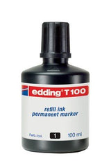Edding T100 Bote De Recarga Para Rotulador Permanente - Capacidad 100ml - Color Negro