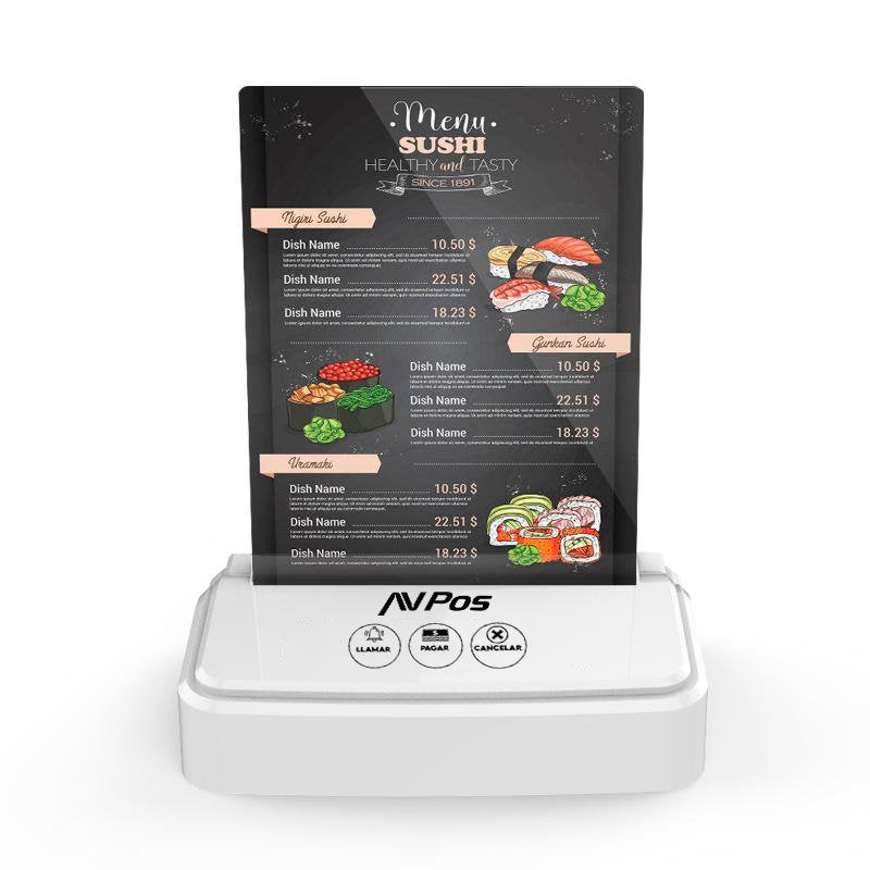 Avpos Avp-Ac-3b Avisador De Camareros - 3 Funciones - Soporte Publicitario - Blanco