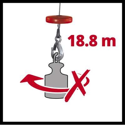 Polipasto De Cable Einhell Tc-Eh 1000, Cabrestante De Cable (Rojo, 1.600 Vatios) 2255160