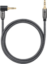 Cable Audio Stereo Minijack 3.5 M/M  2,00m 90º Flexiplus Nylon Goobay